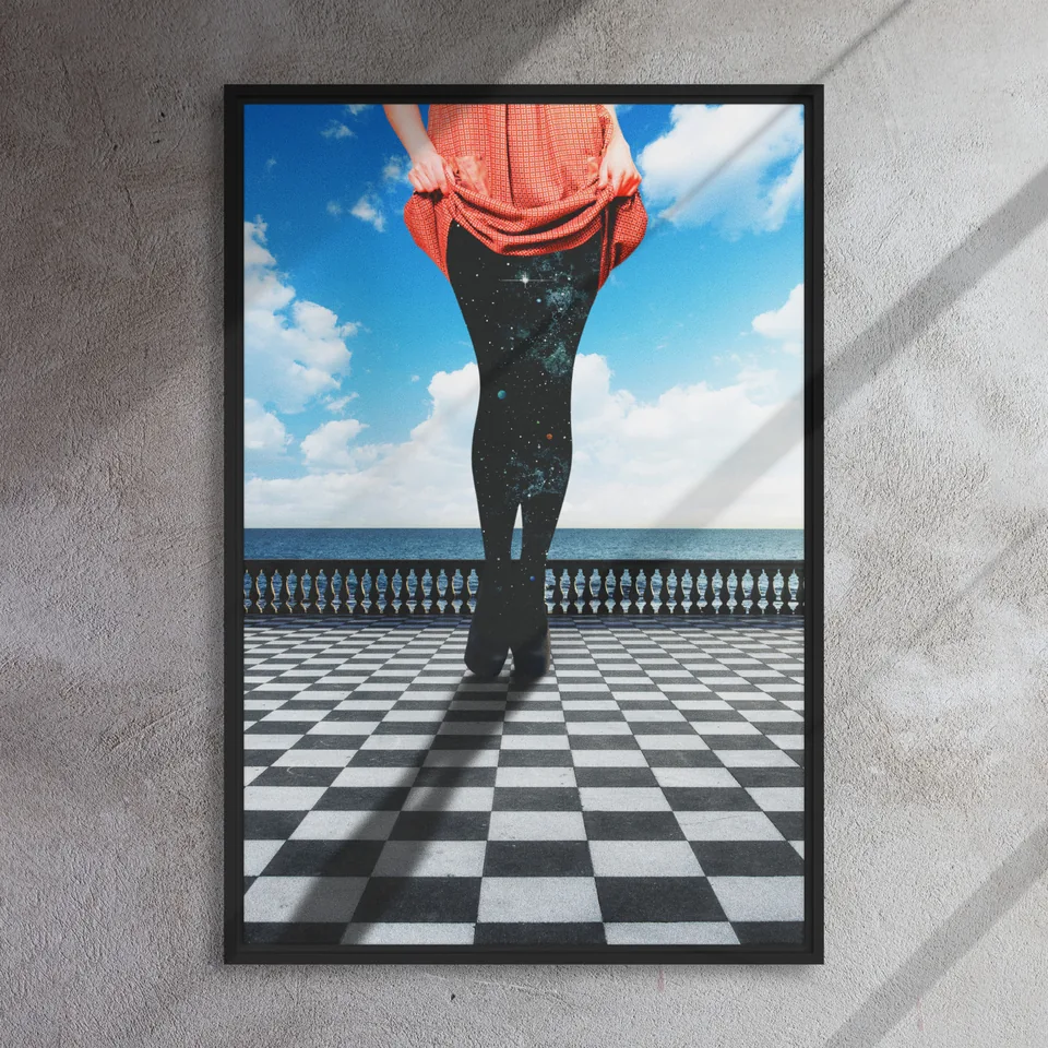YSTRDAY original artwork, framed canvas 24x36