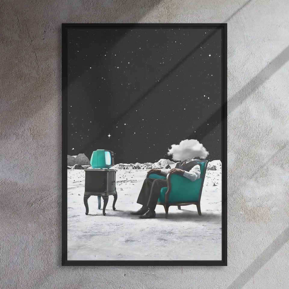 YSTRDAY original artwork, framed canvas 24x36