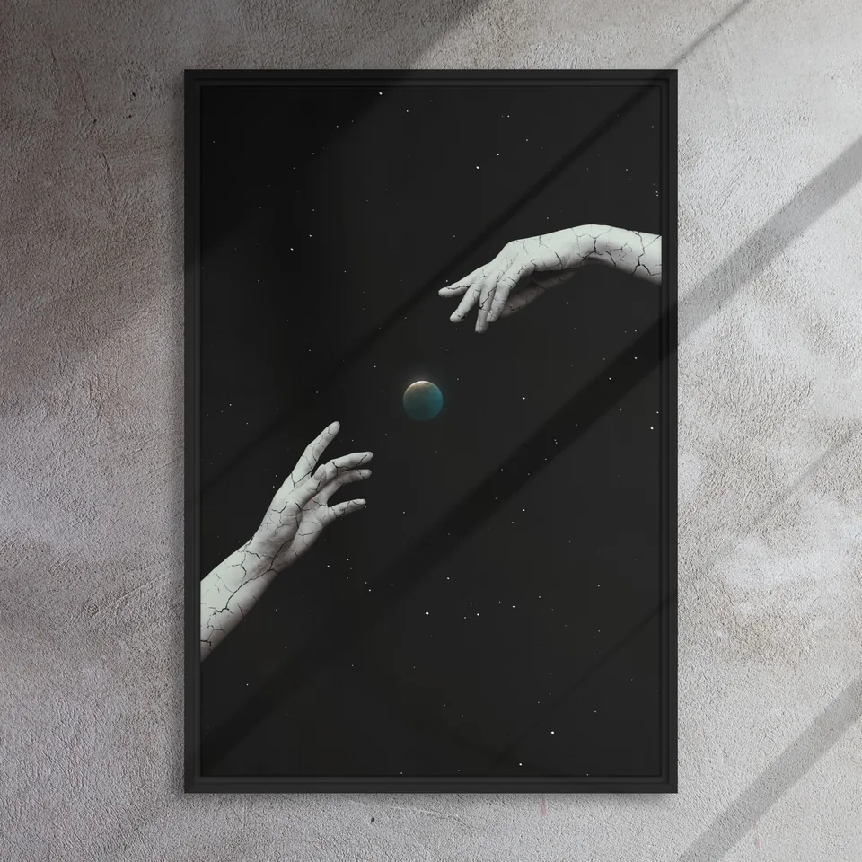 YSTRDAY original artwork, framed canvas 24x36