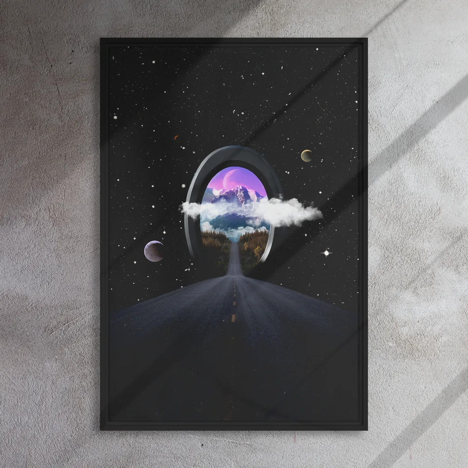 YSTRDAY original artwork, framed canvas 24x36
