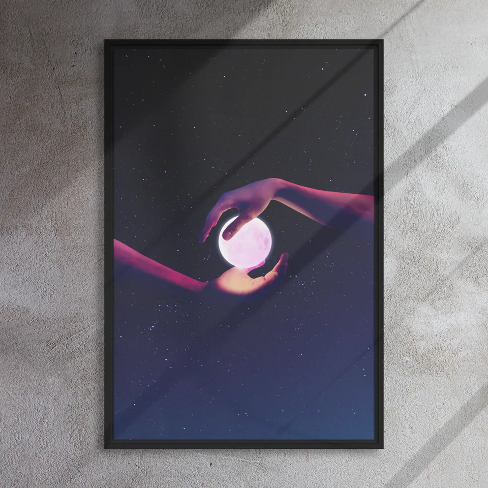 YSTRDAY original artwork, framed canvas 24x36