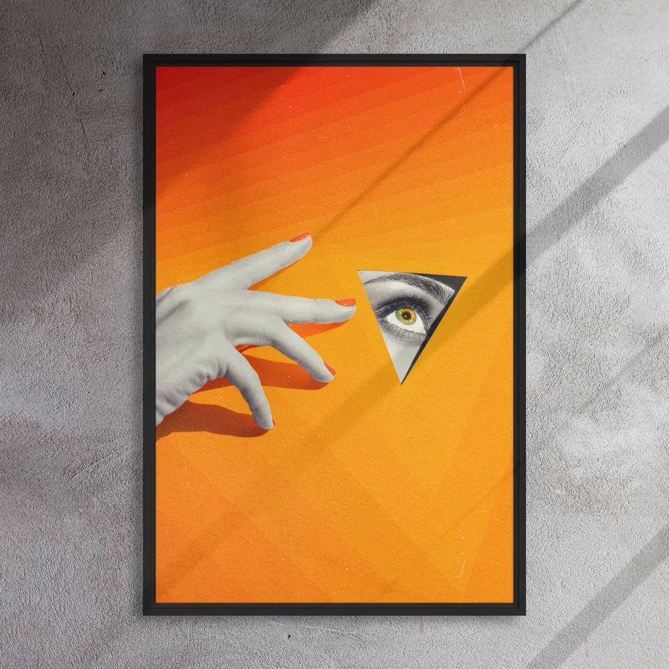 YSTRDAY original artwork, framed canvas 24x36