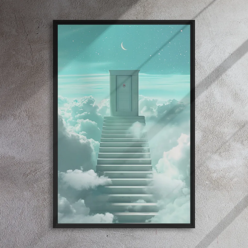 YSTRDAY original artwork, framed canvas 24x36